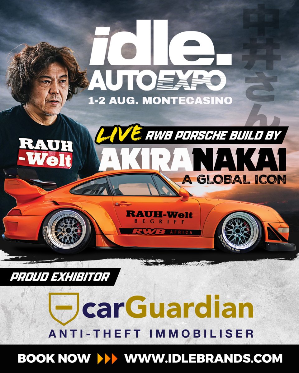 Idle Auto Expo — carGuardian proud exhibitor, LIVE RWB Porsche build by Akira Nakai, 1–2 August, Montecasino
